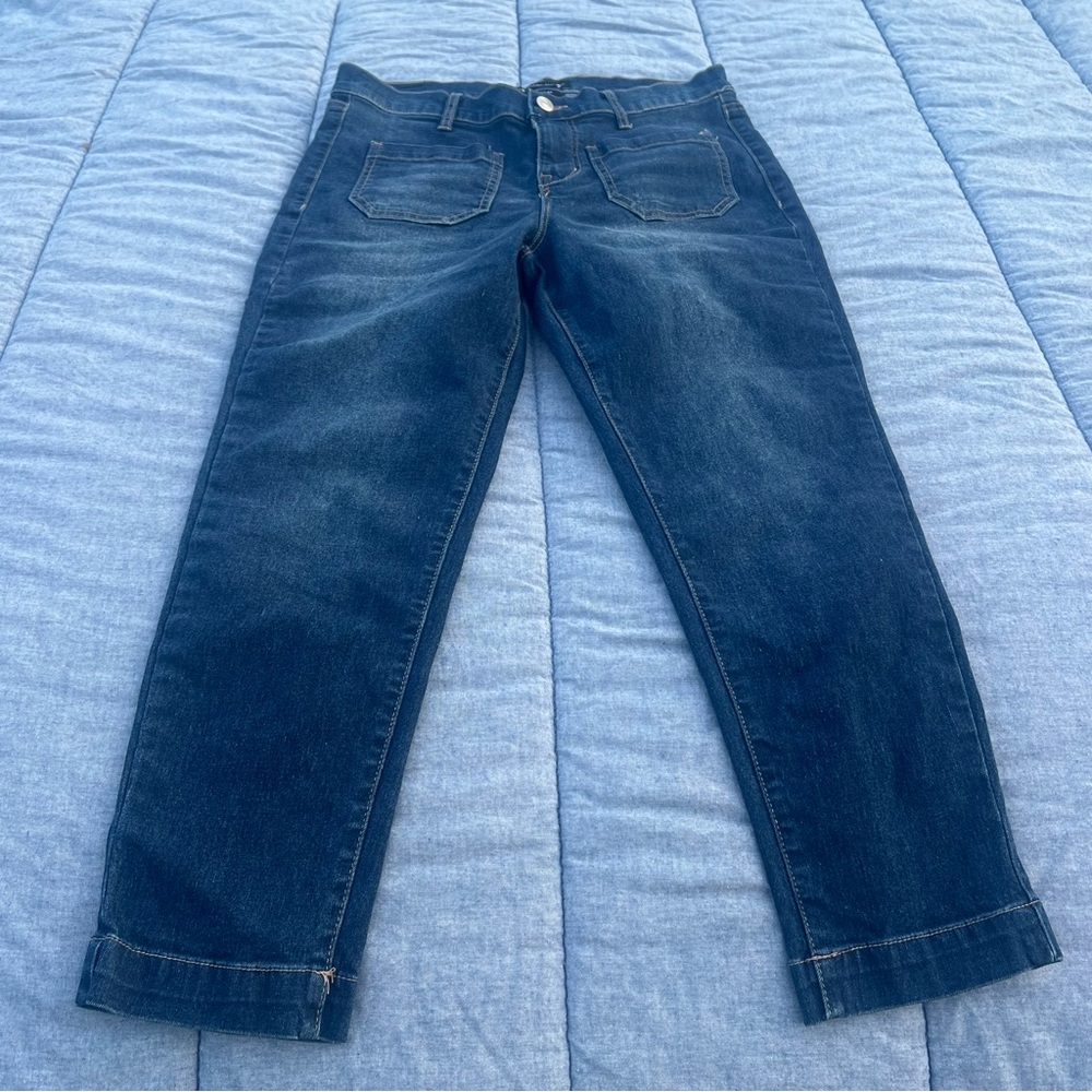 Nanette Leopore Belle High Rise Ankle Blue Jeans Size 8 Petite